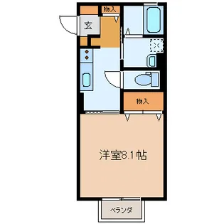 クレール【1階】の間取り