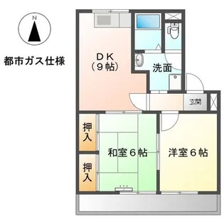 レジデンス光琳【4階】の間取り