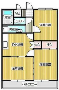 ペアパレスCHIBA【2階】の間取り