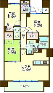 プレミスト元吉田プラチナテラス【3階】の間取り