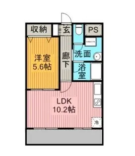マンションドム北小泉【1階】の間取り