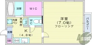 シャーメゾンドルチェ【1階】の間取り