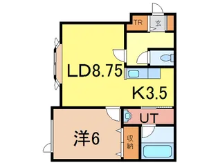 グレース近文B【2階】の間取り
