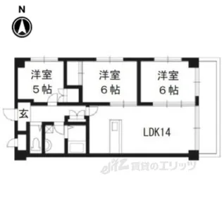 サウスビン【5階】の間取り