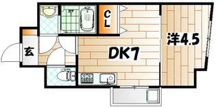 1DKの間取り画像