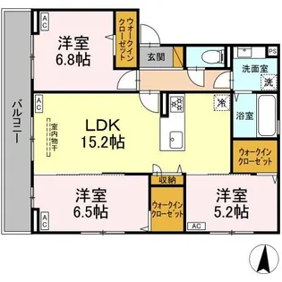 D-ROOM若草【3階】の間取り