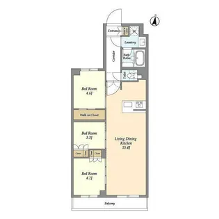 東京都練馬区中村3【マンション】の間取り