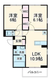山梨県南アルプス市下宮地【アパート】の間取り