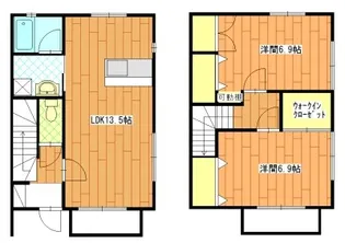 静岡県袋井市上山梨【一戸建】の間取り