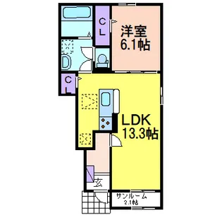 ル・シエル【1階】の間取り