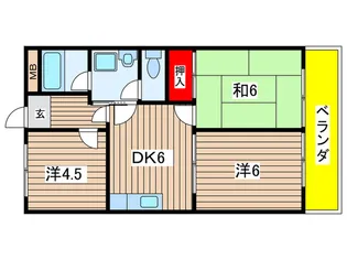 ユ-キパレス緑【1階】の間取り