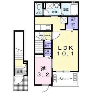 ビューテラス I【2階】の間取り