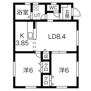 岩手県一関市萩荘字駒下【一戸建】の間取り