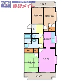マンションカルミア【3階】の間取り