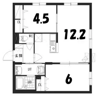 GARE白石【2階】の間取り