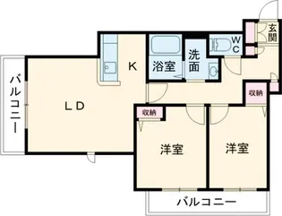 スカイメゾン平野【2階】の間取り