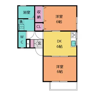 ヴィクトワール【2階】の間取り