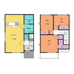 栃木県宇都宮市江曽島3【一戸建】の間取り