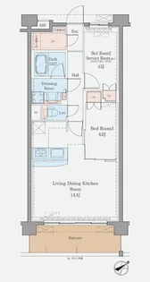 ラグゼナ平井 ノース【2階】の間取り