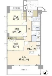 ブランズ南雪谷【4階】の間取り