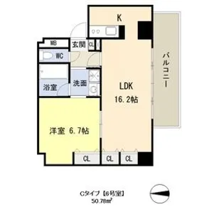 ドゥーエ谷町【11階】の間取り