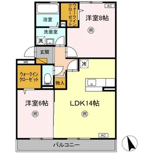 リビングタウン稲毛の杜D【2階】の間取り
