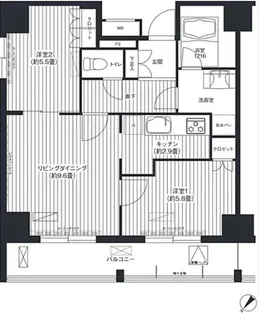 東京都中央区勝どき4【マンション】の間取り