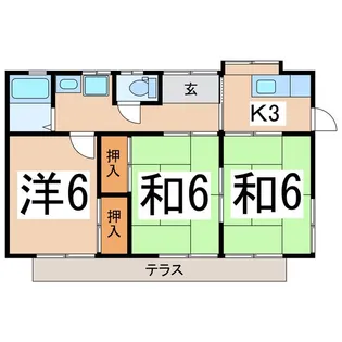 山梨県甲斐市中下条【一戸建】の間取り