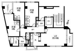 レ・フルール西麻布【3階】の間取り