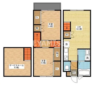 modern palazzo 戸石Eの間取り