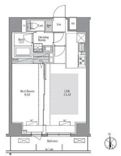 ラグゼナ八王子南町【3階】の間取り
