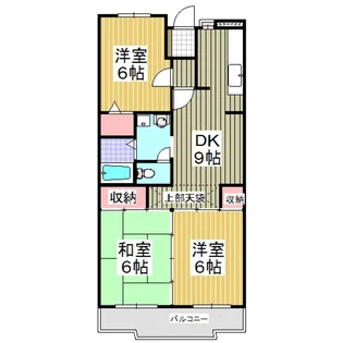 リバーサイドOKUDA【3階】の間取り
