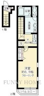 グリシーヌ経堂【2階】の間取り