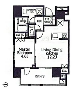 サンウッドフラッツ神田神保町【12階】の間取り
