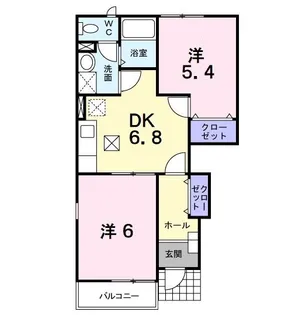 ベルディ春日居A【1階】の間取り