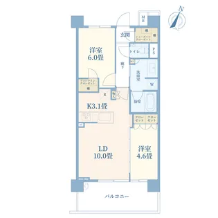 プロミライズ青葉台Dブロック【5階】の間取り