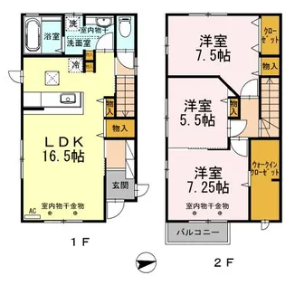 石川県金沢市横川2【一戸建】の間取り