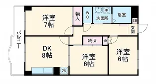 マンション第二青山【5階】の間取り