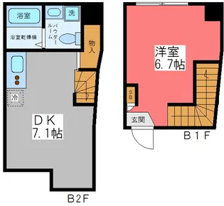 東京都渋谷区西原2【マンション】の間取り