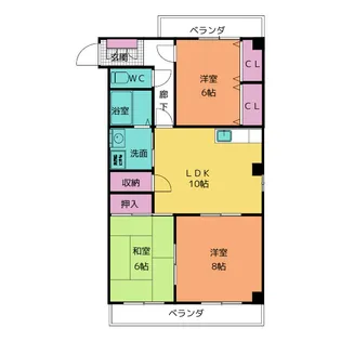 グランドールS【2階】の間取り
