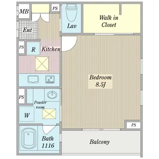 ラーレ西新井【3階】の間取り