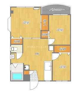 ドミール福本【1階】の間取り