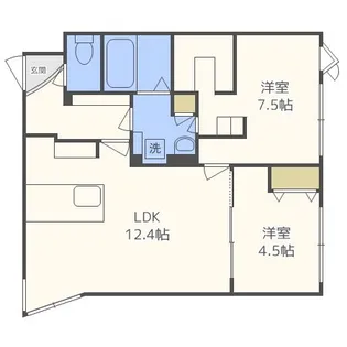 北海道札幌市西区二十四軒一条3【マンション】の間取り