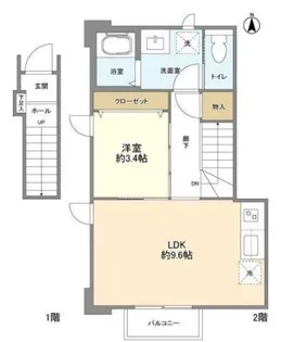 ヴィフレア大岡山【2階】の間取り