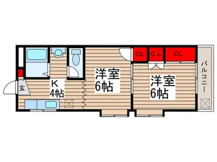 レジデンスハザマ【3階】の間取り