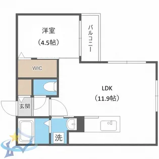 CARRERA行啓通【3階】の間取り