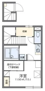 レオパレスミノール【2階】の間取り