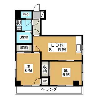 東京都立川市富士見町2【マンション】の間取り