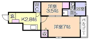 グランツ・K【1階】の間取り