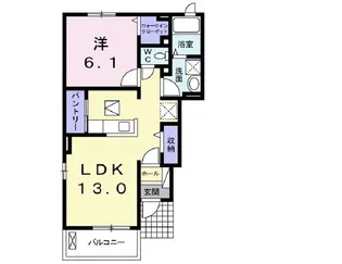 パレ・ロザージュII【1階】の間取り